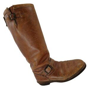 Vintage Rare Ralph Lauren Engineer Boots Mens 9D Brown Leather Work Boots USA